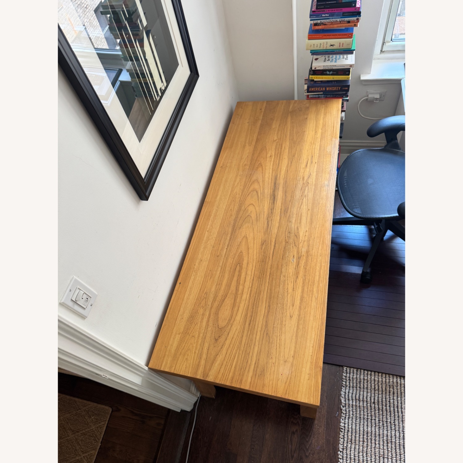 Pottery Barn Oak Desk with 1 Pencil Drawer - image-4