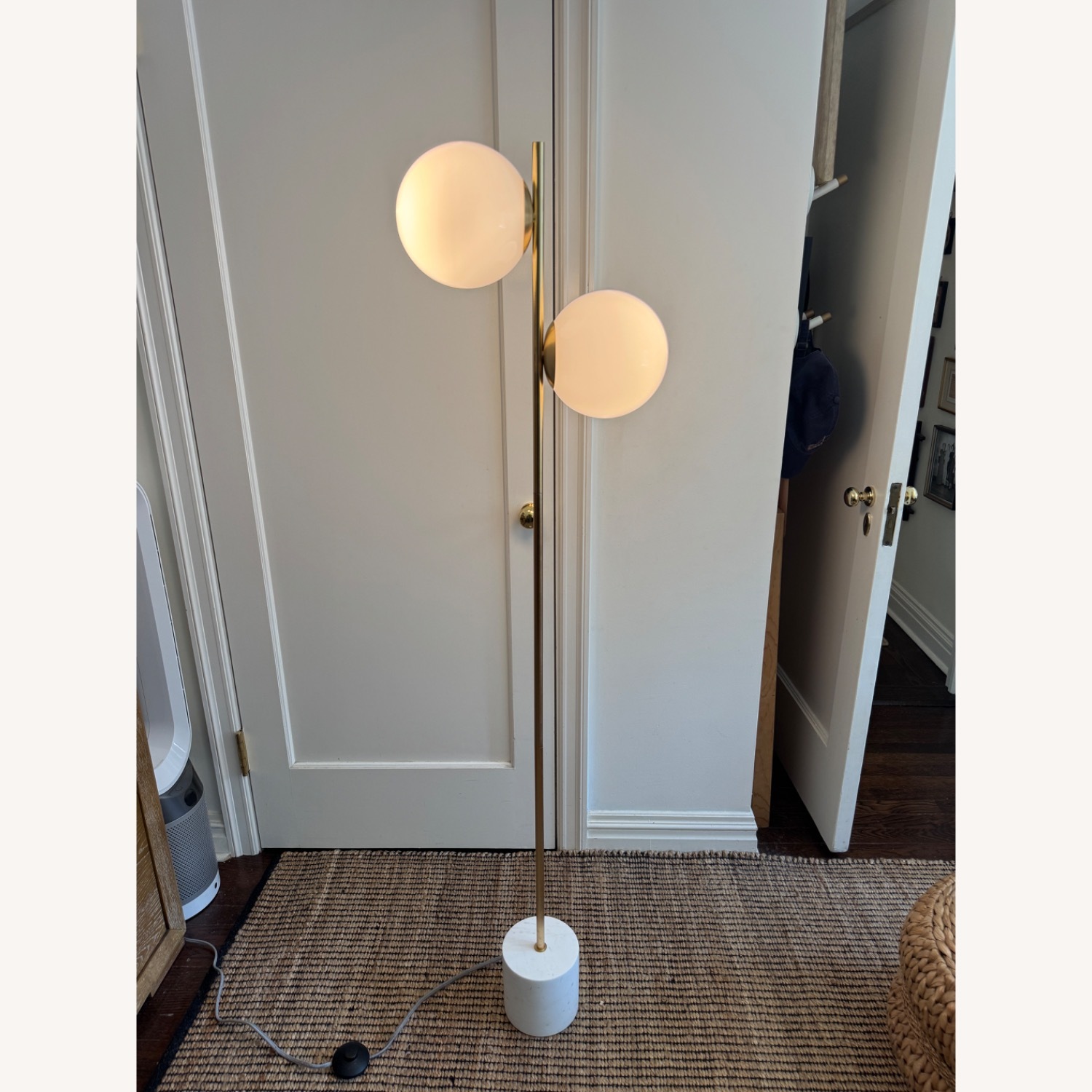 West Elm Sphere & Stem 2-Light Floor Lamp - image-1