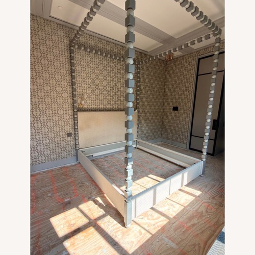 Used Geometric Canopy Bed Frame for sale on AptDeco