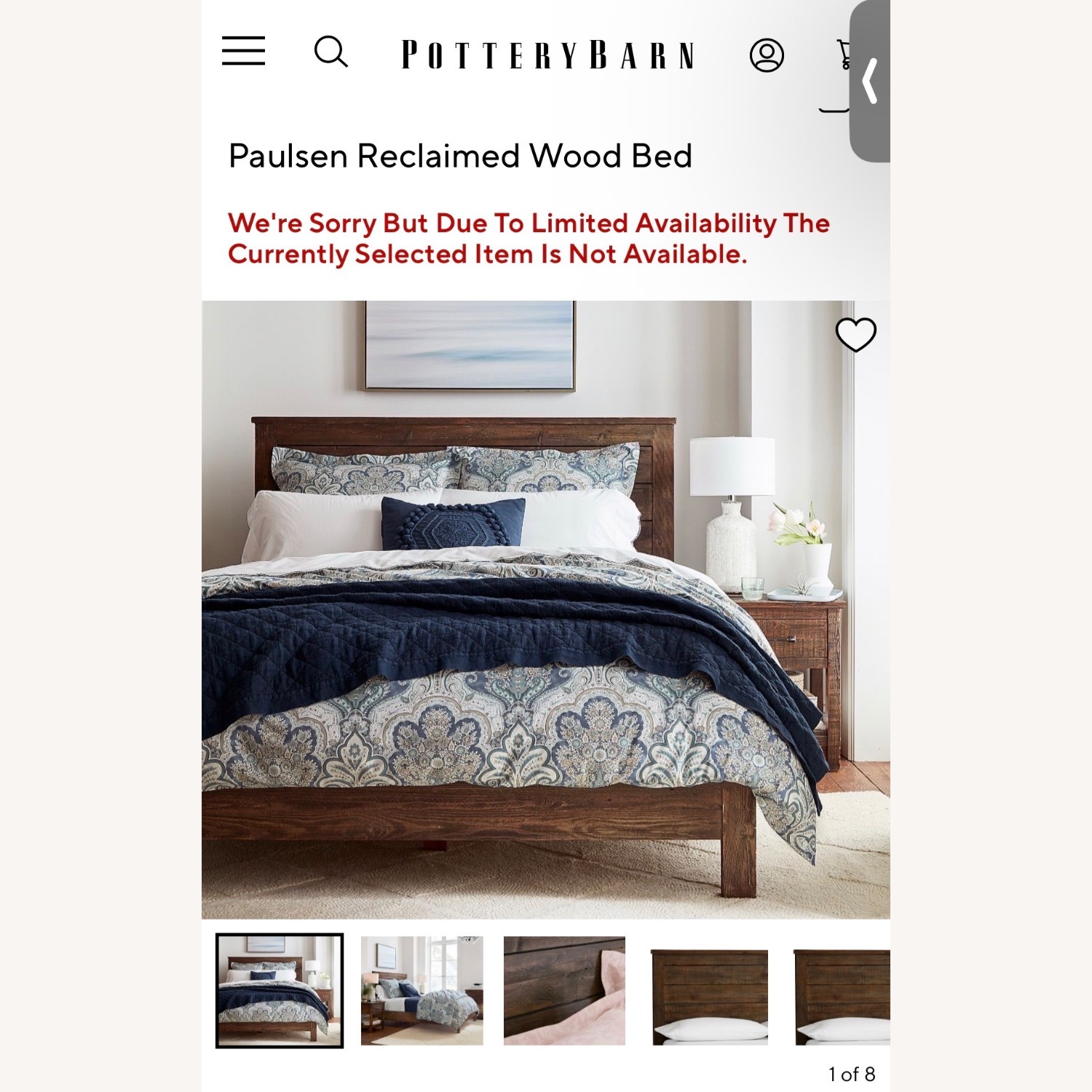 Pottery Barn Paulsen Reclaimed Wood Queen Bed - image-12