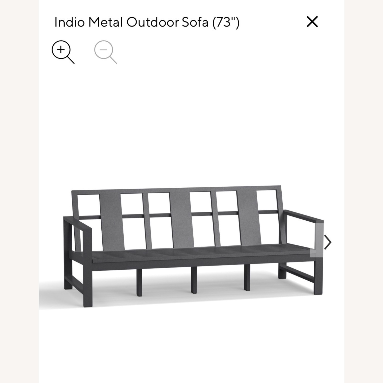 Pottery Barn Dark Indio Metal Outdoor Sofa - image-1
