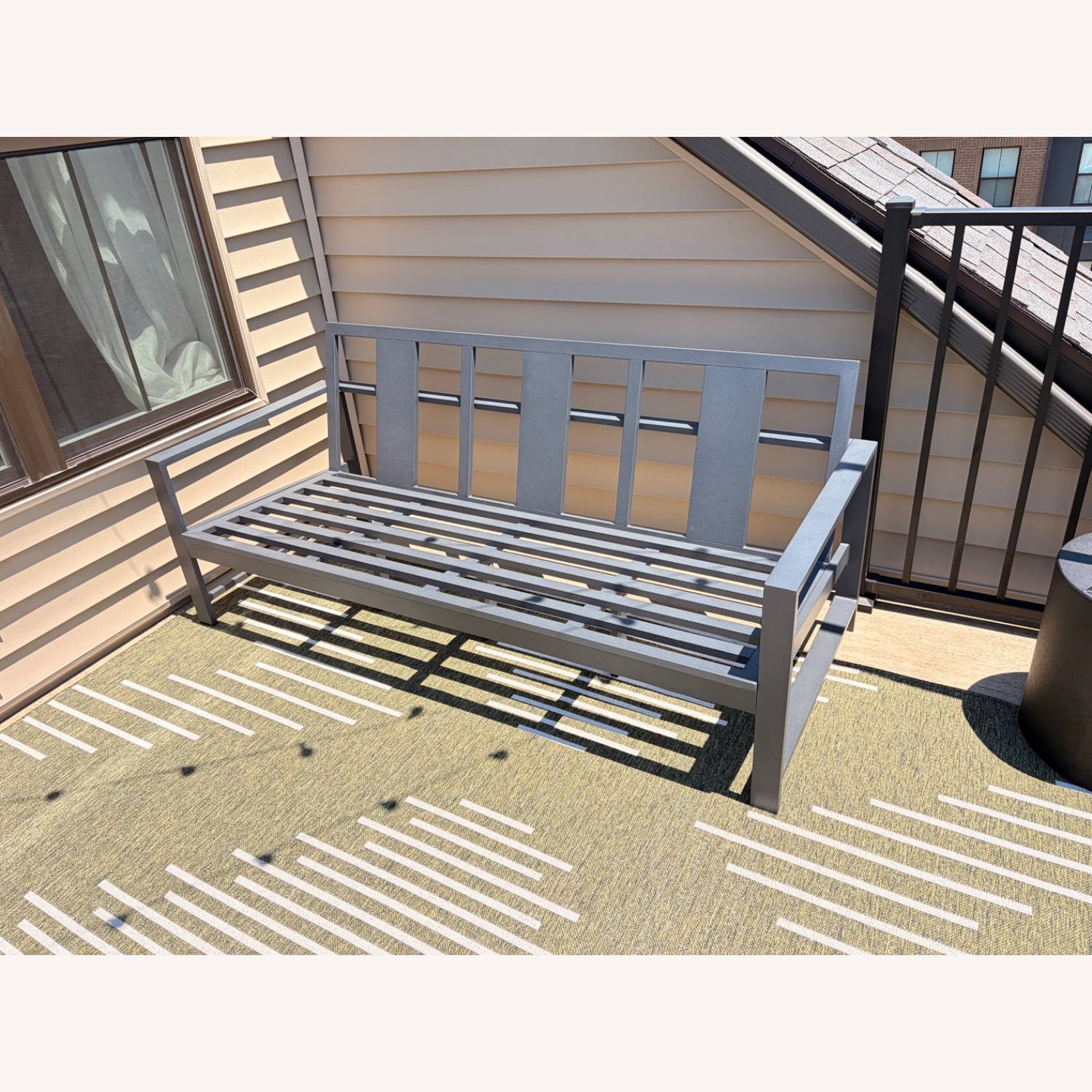 Pottery Barn Dark Indio Metal Outdoor Sofa - image-3