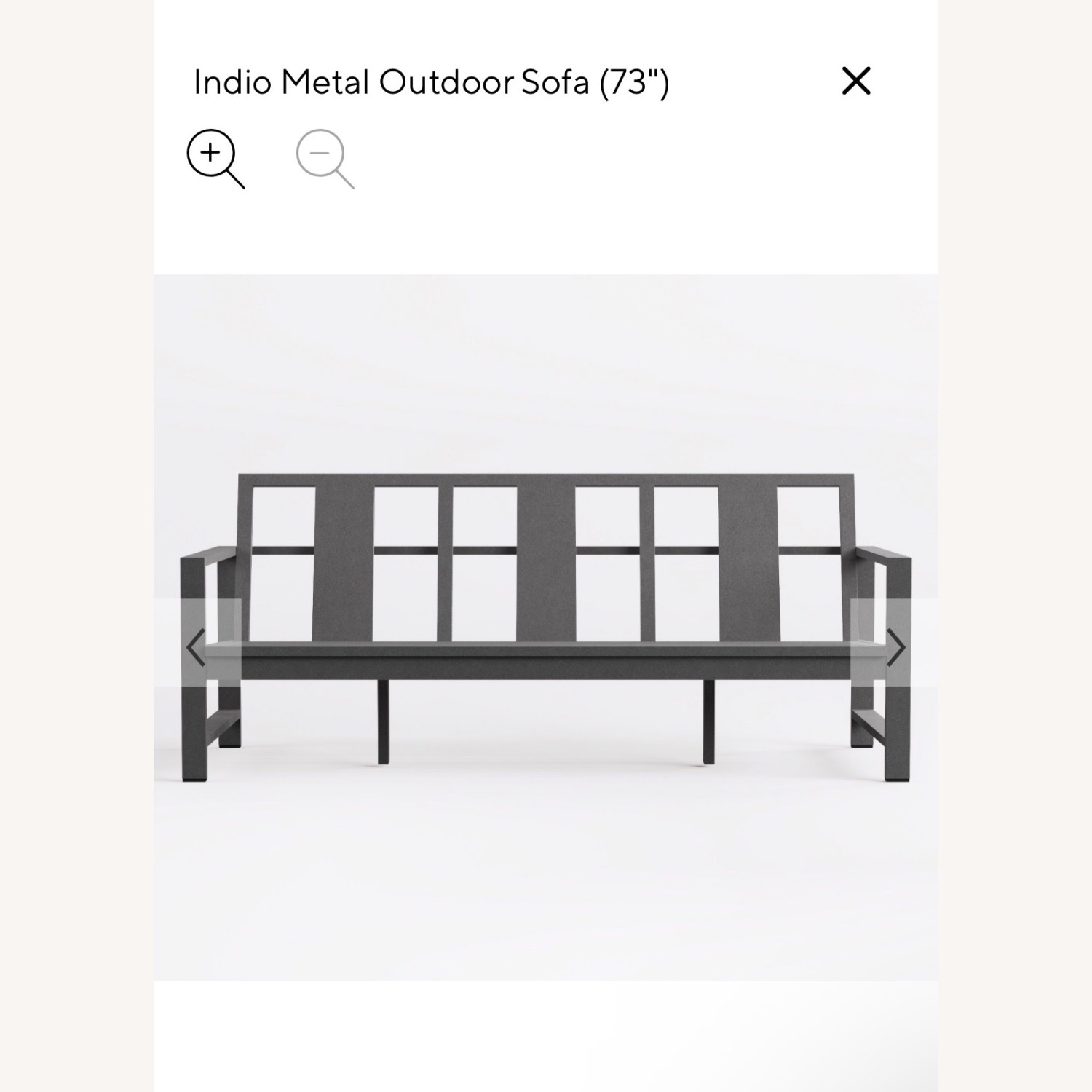 Pottery Barn Dark Indio Metal Outdoor Sofa - image-2