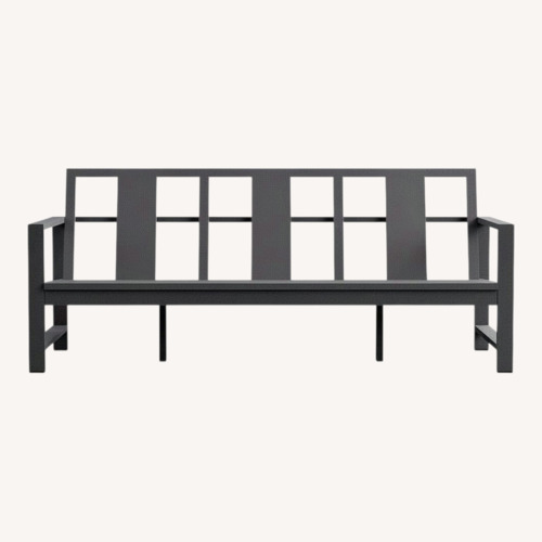 Used Pottery Barn Dark Indio Metal Outdoor Sofa for sale on AptDeco