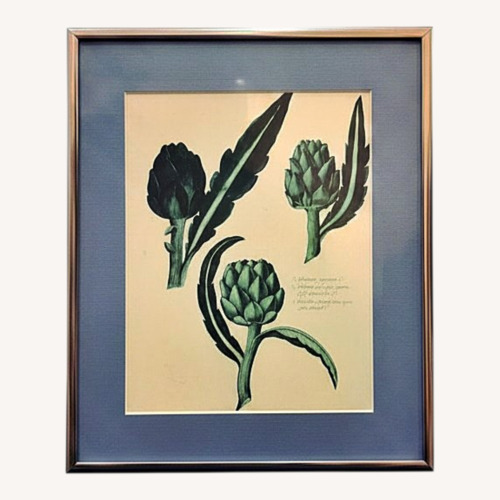 Used Framed Artichoke Botanical Print for sale on AptDeco