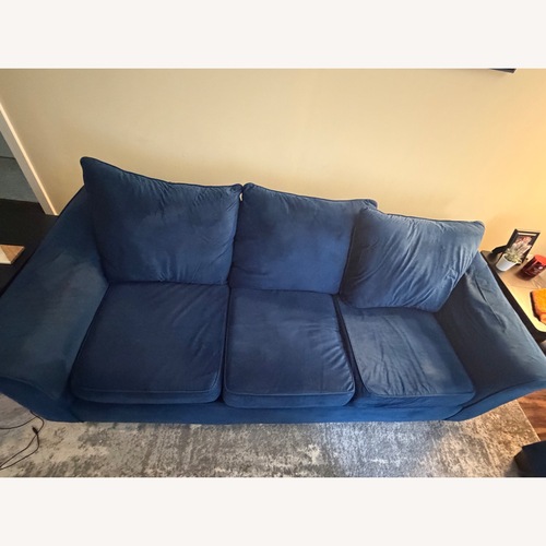 Used Navy Blue Fabric Sofa for sale on AptDeco