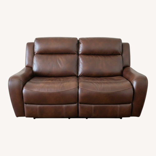 Used Leather Reclining Sofa Power Headrests for sale on AptDeco