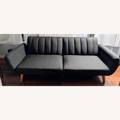 Used Wayfair Novogratz 81.5 inch Round Arm Futon Chair for sale on AptDeco