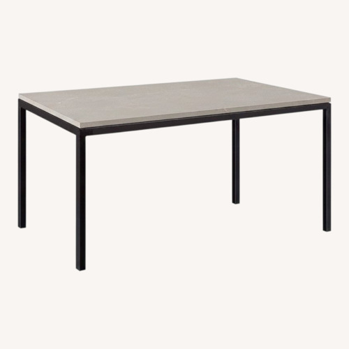 Used Room & Board Light Gray Ceramic Dining Table for sale on AptDeco