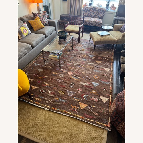 Used Moroccan Kilim Handmade Rug for sale on AptDeco
