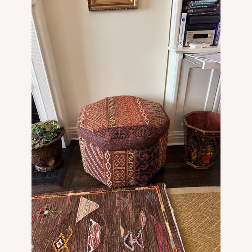 Used Moroccan Handmade Kilim Ottoman for sale on AptDeco