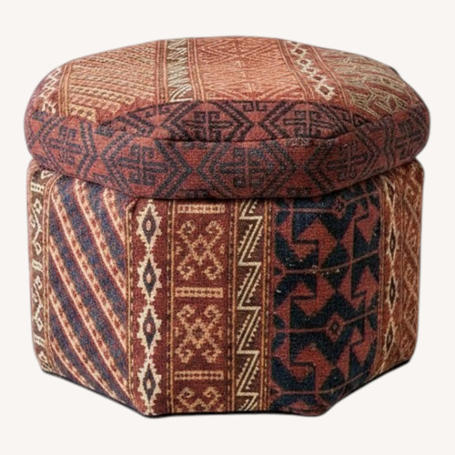 Used Moroccan Handmade Kilim Ottoman for sale on AptDeco