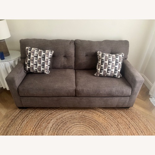 Used Ashley Furniture Dark Brown Fabric Sleeper Sofa for sale on AptDeco
