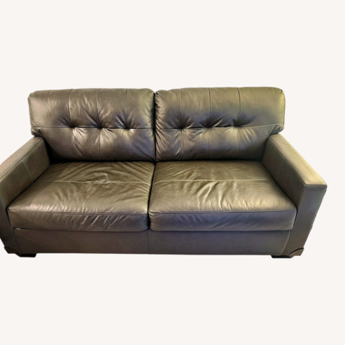 Used Leather 2 Seater Sofa Bed for sale on AptDeco