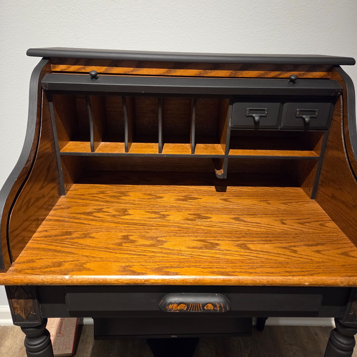 Antique Rolltop Secretary Desk - image-2