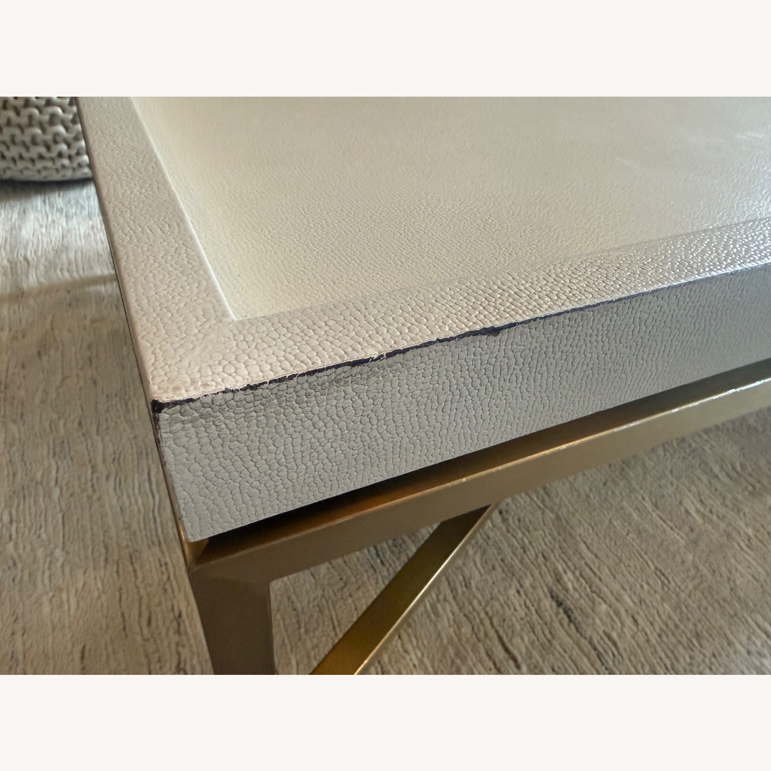 Arhaus Malone Natural Leather Coffee Table - image-3