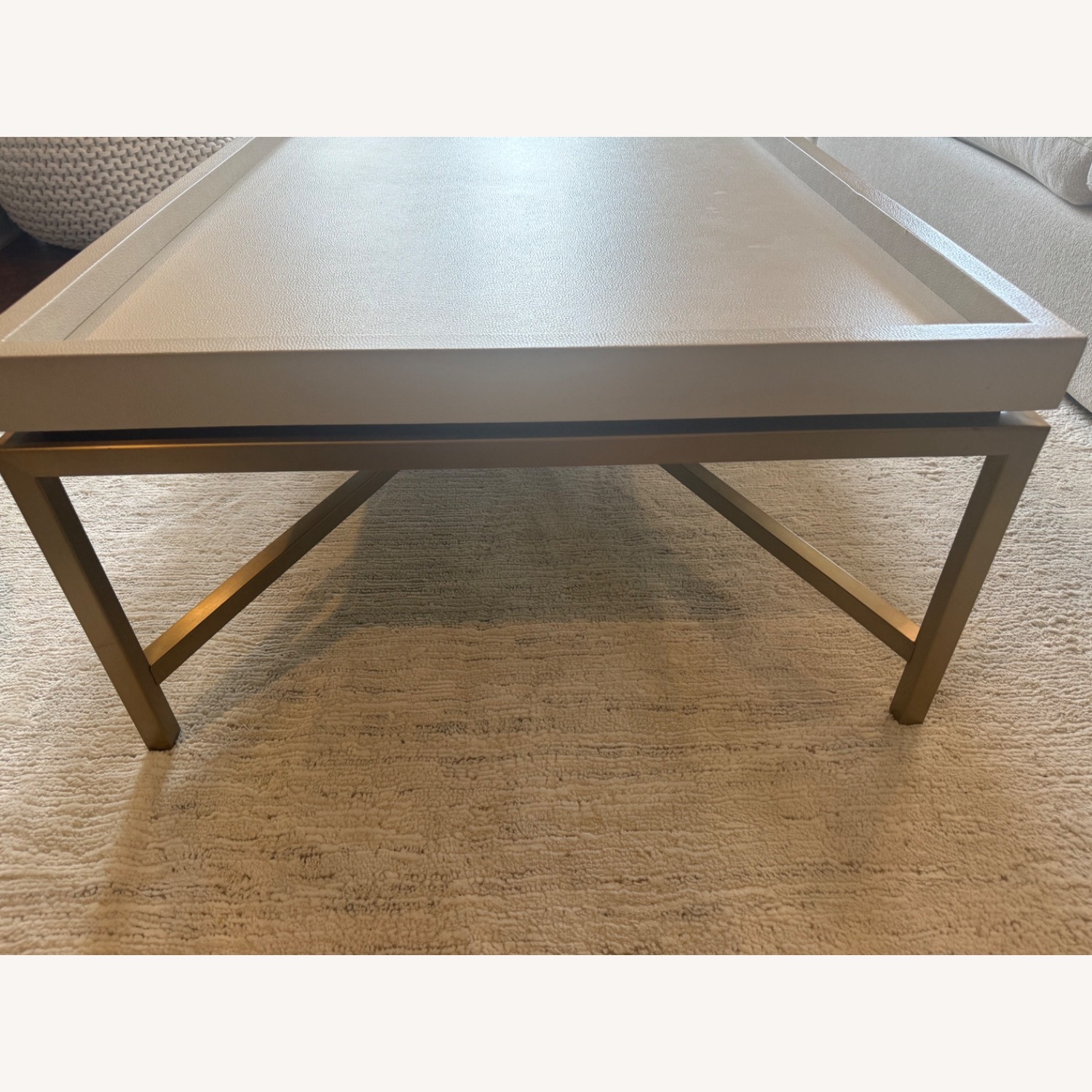 Arhaus Malone Natural Leather Coffee Table - image-2
