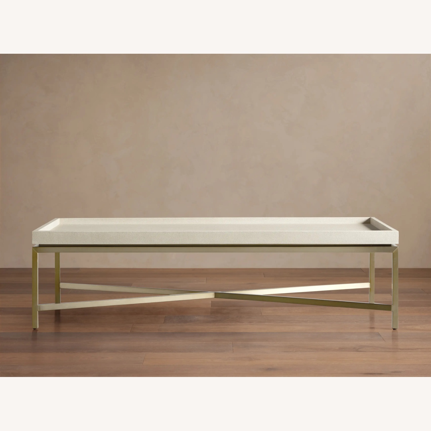Arhaus Malone Natural Leather Coffee Table - image-6