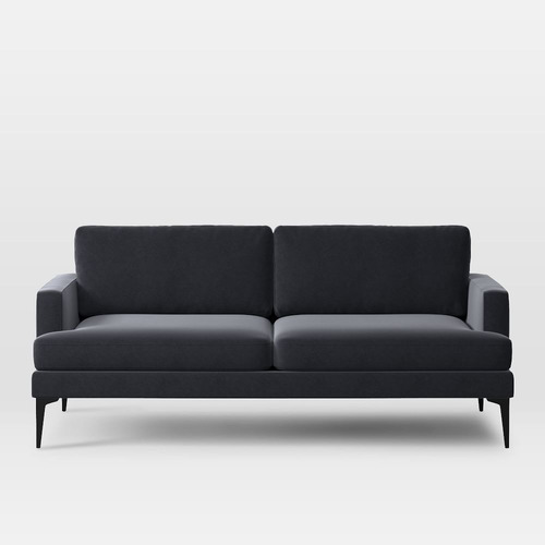 Used West Elm Andes Smoky Blue/Gray 2 Seater Sofa for sale on AptDeco