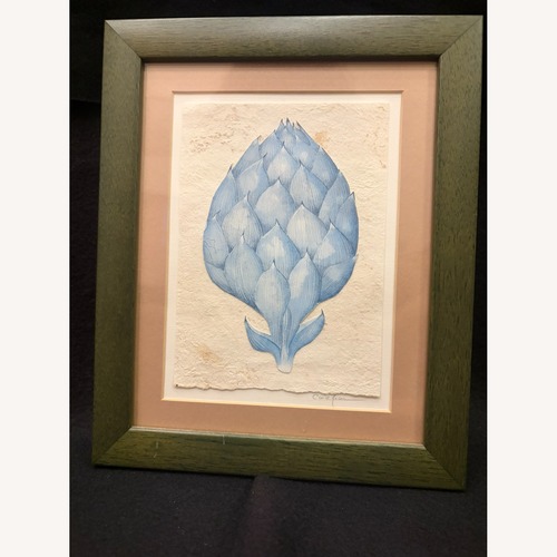 Used Carol Jean Green Signed Watercolor Artichoke for sale on AptDeco