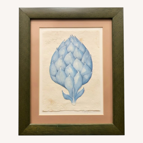 Used Carol Jean Green Signed Watercolor Artichoke for sale on AptDeco