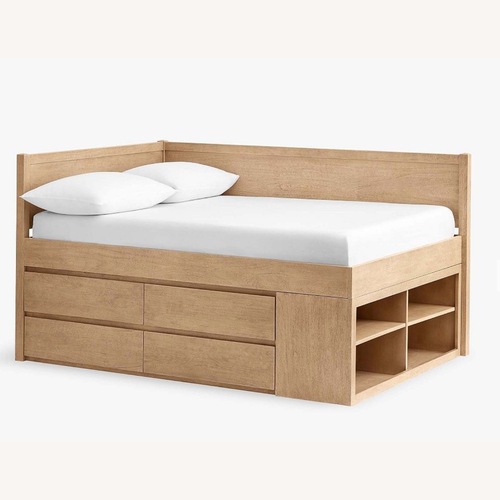 Used Pottery Barn Teen Light Brown Wood Twin Bed for sale on AptDeco