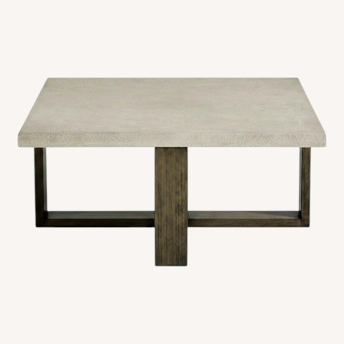 Used Rooms To Go Sanger Gray Square Cocktail Table for sale on AptDeco