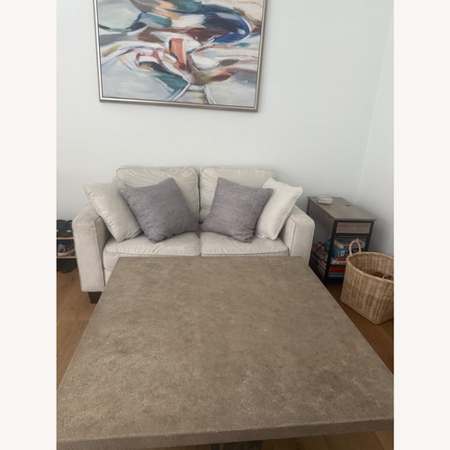 Used Rooms To Go Sanger Gray Square Cocktail Table for sale on AptDeco