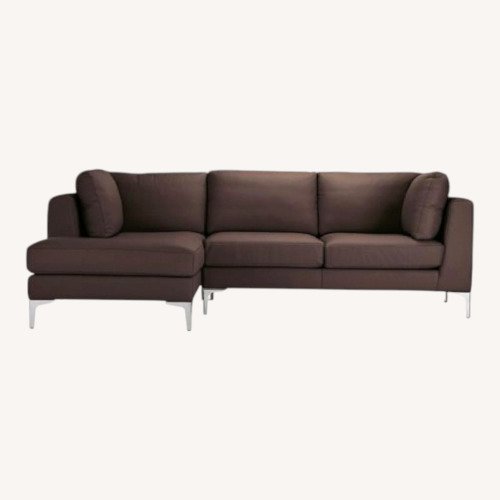 Used Design Within Reach Leather Couch Right Chaise for sale on AptDeco