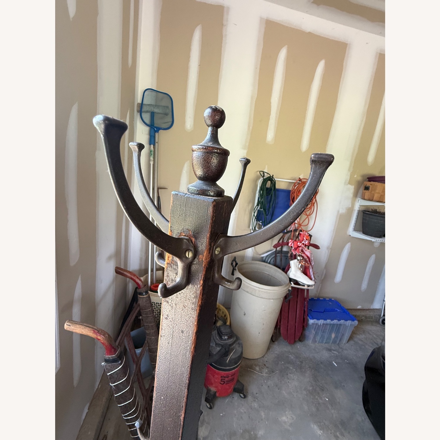Antique/Vintage Wood Coat and Mitten Rack - image-4