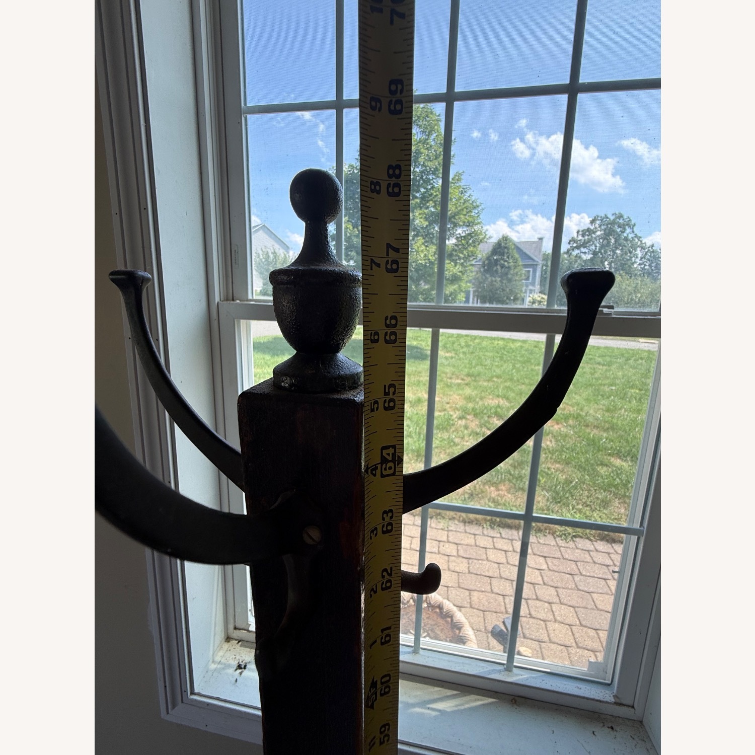 Antique/Vintage Wood Coat and Mitten Rack - image-8
