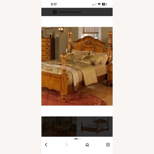 Used Ashley Furniture Pinehurst Dark Brown Wood Headboard for sale on AptDeco