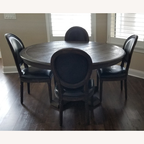 Used Restoration Hardware Monastery Dining Table Set for sale on AptDeco
