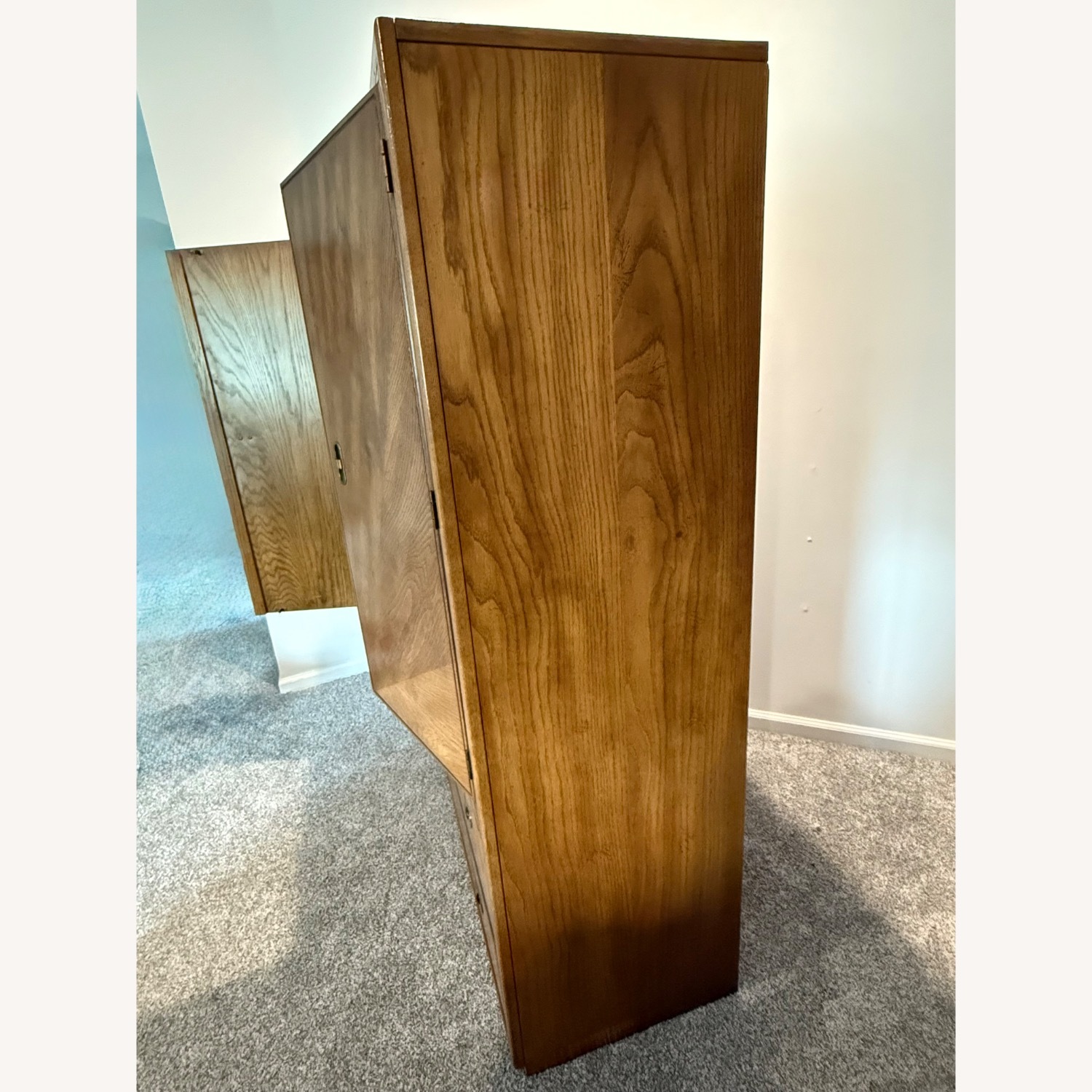 Vintage/Antique Light Brown Armoire - image-3