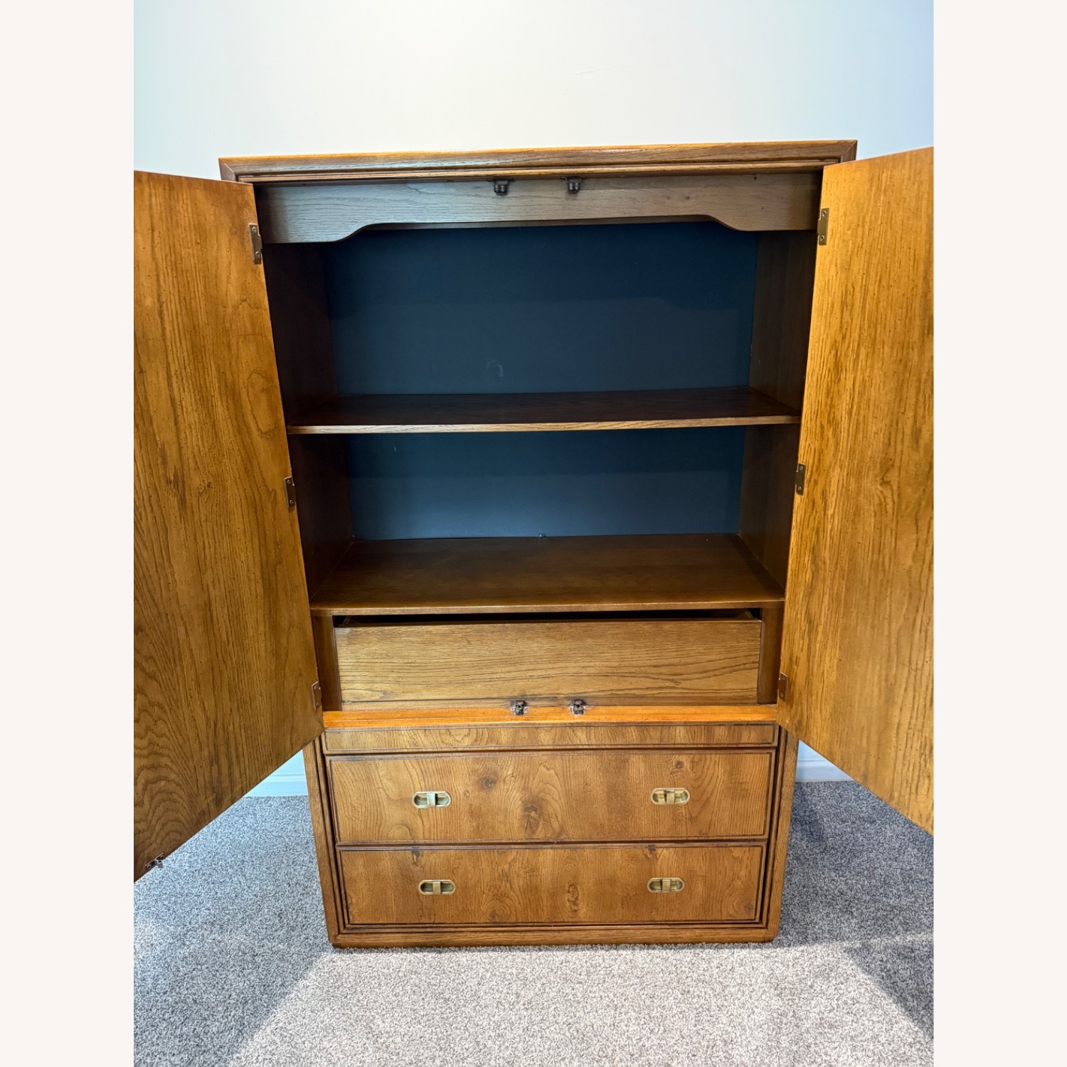 Vintage/Antique Light Brown Armoire - image-4