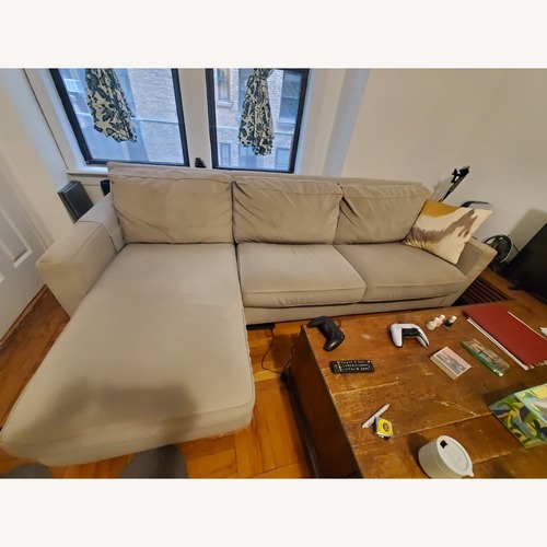 Used Light Gray 2 Piece Sectional for sale on AptDeco