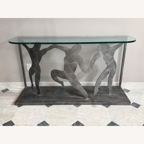Used Unique Glass and Metal Table for sale on AptDeco