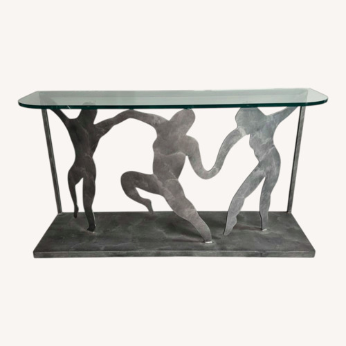 Used Unique Glass and Metal Table for sale on AptDeco