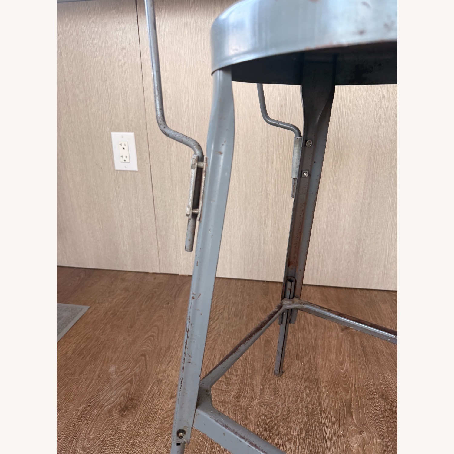 Matched Pair Vintage Metal Draft Stools from NASA - image-9