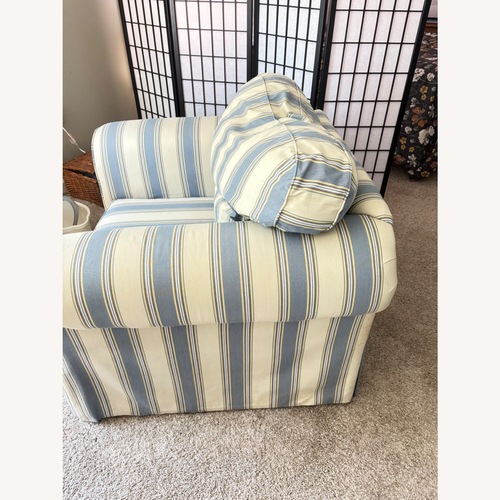 Used Blue and White Stripe Chair for sale on AptDeco