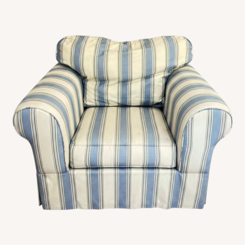 Used Blue and White Stripe Chair for sale on AptDeco