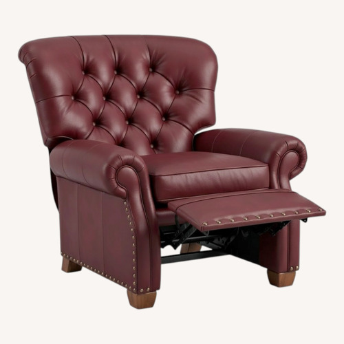Used Restoration Hardware Oxblood Leather Recliner for sale on AptDeco