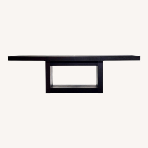 Used Bob's Discount Furniture Black Wood Dining Table for sale on AptDeco