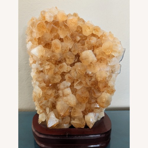 Used Citrine Crystal on Rosewood Stand for sale on AptDeco