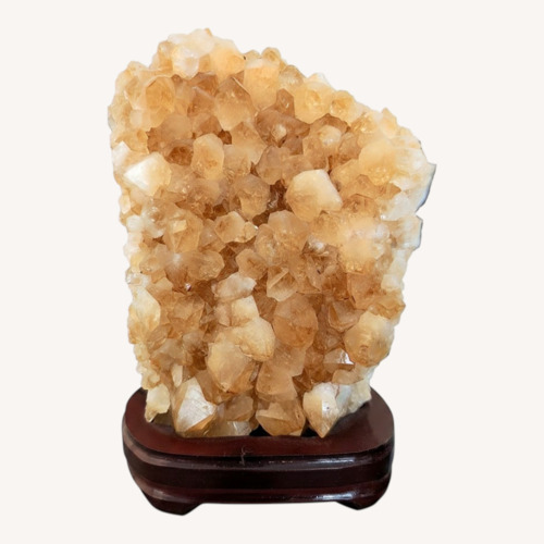 Used Citrine Crystal on Rosewood Stand for sale on AptDeco