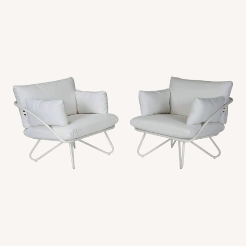 Used Novogratz Poolside Teddi Outdoor Lounge Chairs  for sale on AptDeco