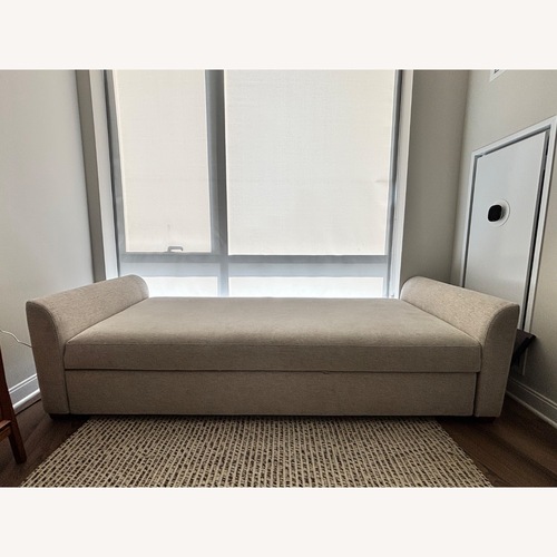 Used Crate & Barrel Natural Fabric Daybed with Trundle for sale on AptDeco