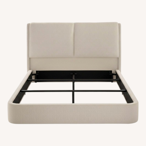 Used Room & Board Natural Fabric King Bed for sale on AptDeco