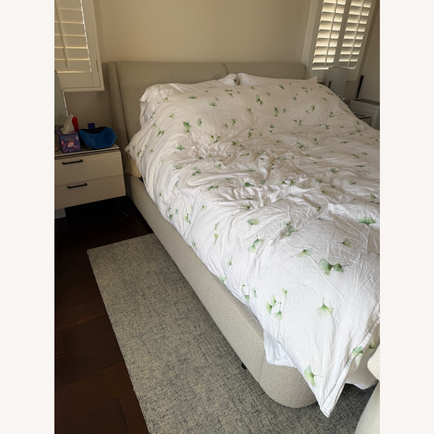 Room & Board Natural Fabric King Bed - image-2