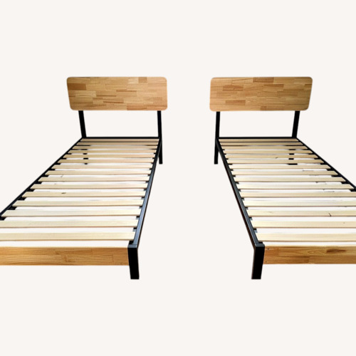 Used Natural Wood Twin Bed for sale on AptDeco
